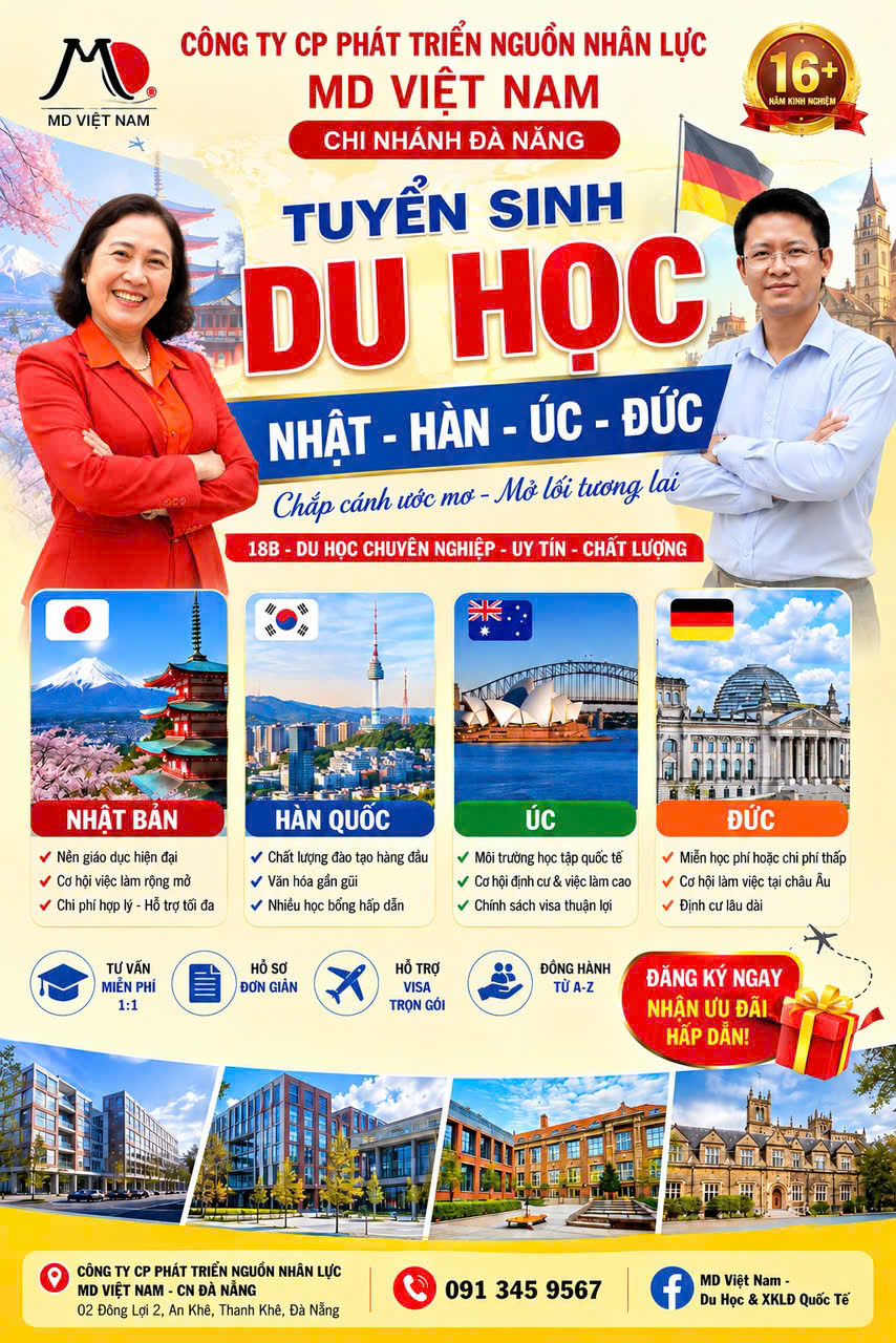 🔥 HOT NHẤT THÁNG 8 – DU HỌC 4 NƯỚC CÙNG KIYOKAWA ĐÀ NẴNG 🔥